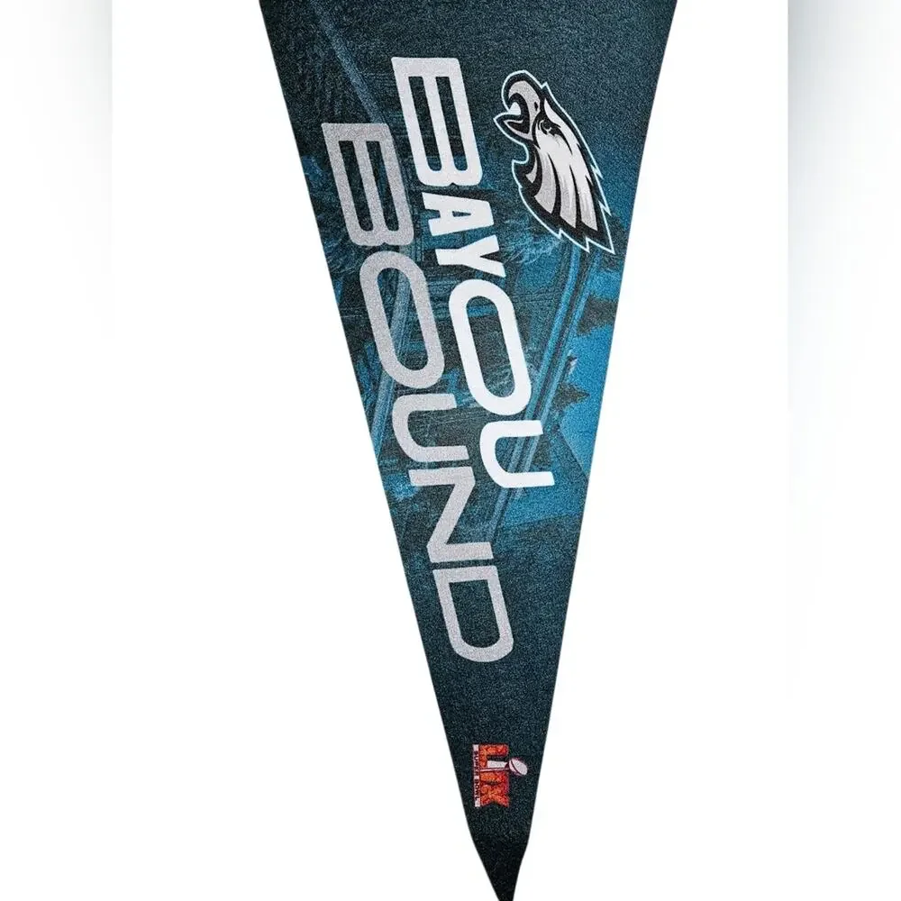 NWT Philadelphia Eagles NFL Super Bowl LIX Pennant, Never Used.